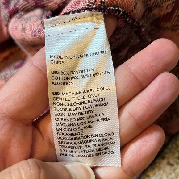 Chico’s Floral Roll Cuff Tunic Sweater XXL - Picture 5 of 5